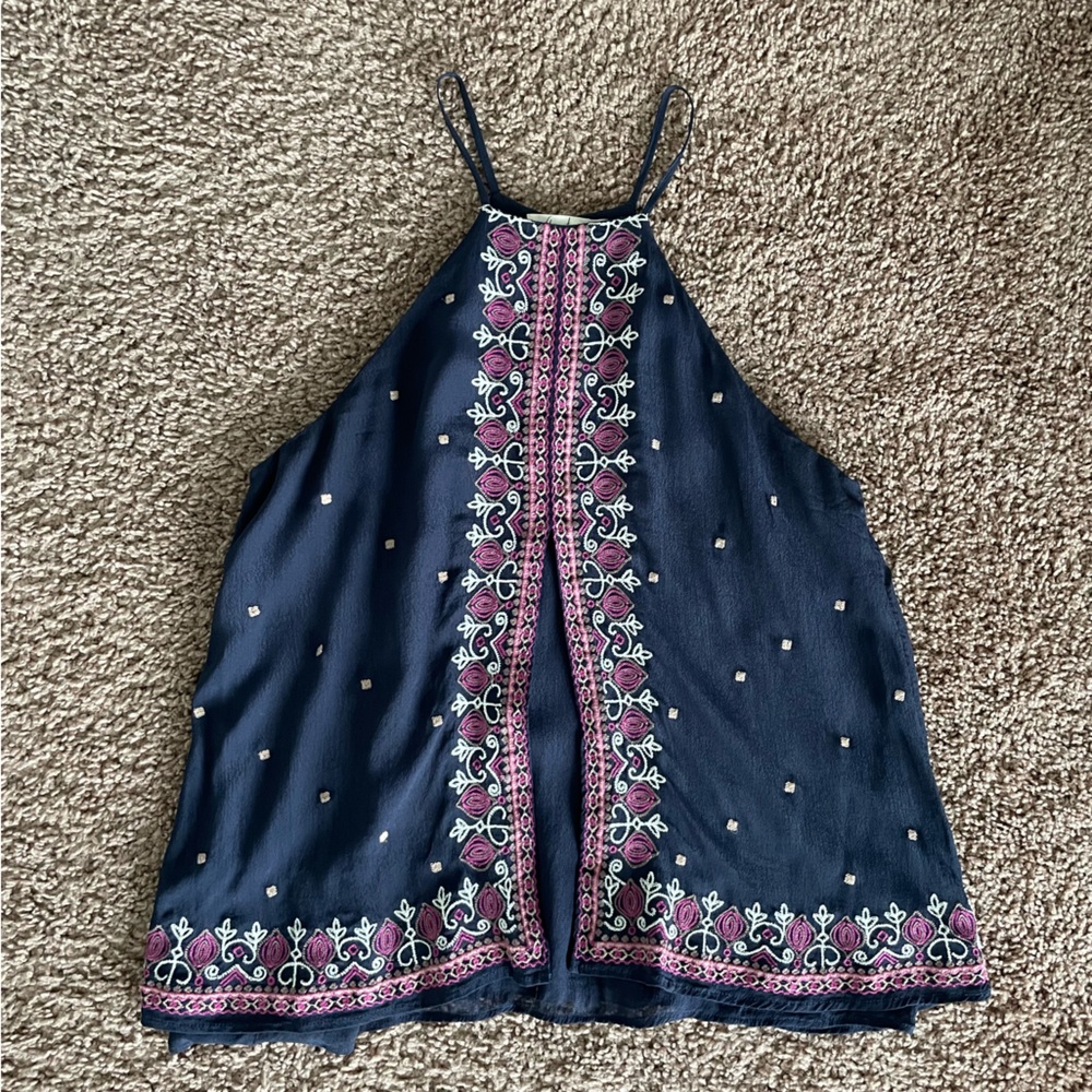 Anthropologie brand floreat sleeveless embroidered top, size 0